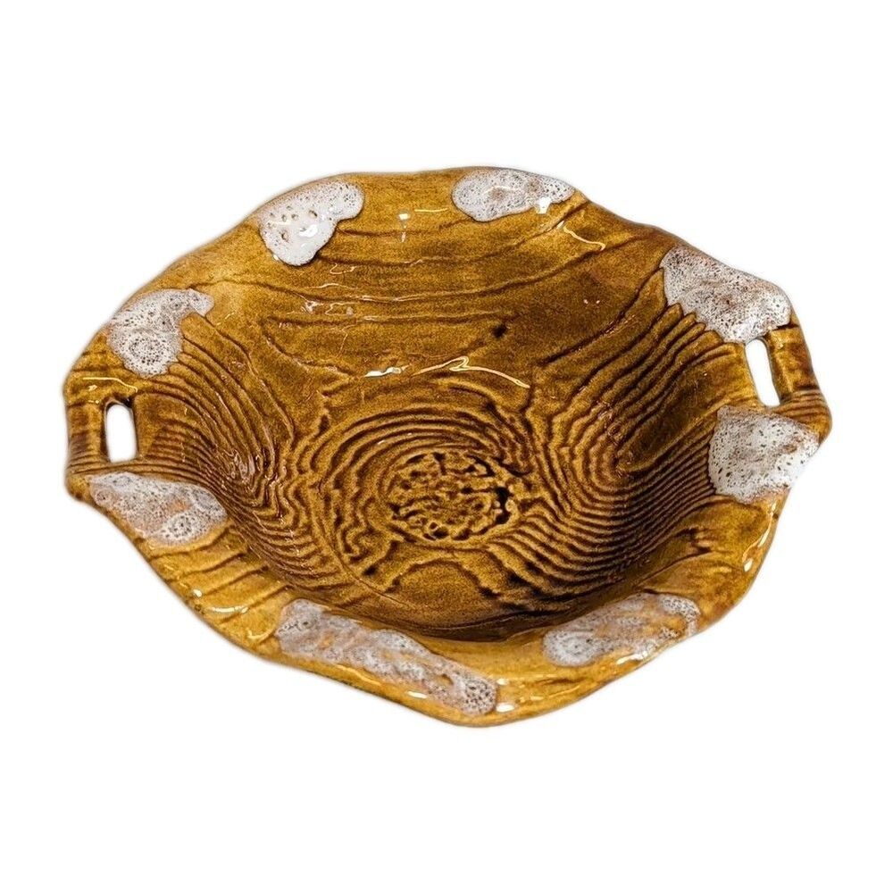 MCM California Pottery Dip Dish Faux Bois B412 - Excellent Condition